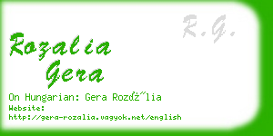 rozalia gera business card